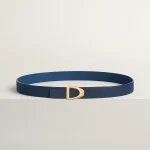 Cavaliere belt buckle & Reversible leather strap 24 mm - Image 2